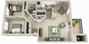 The Pointe Apartments 2x1 A Renovated Floor Plan